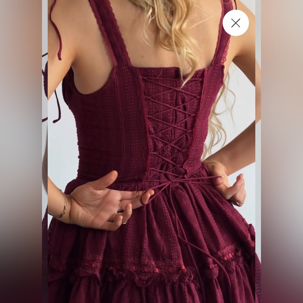 Fae Dress in Garnet - Picture 7 of 12